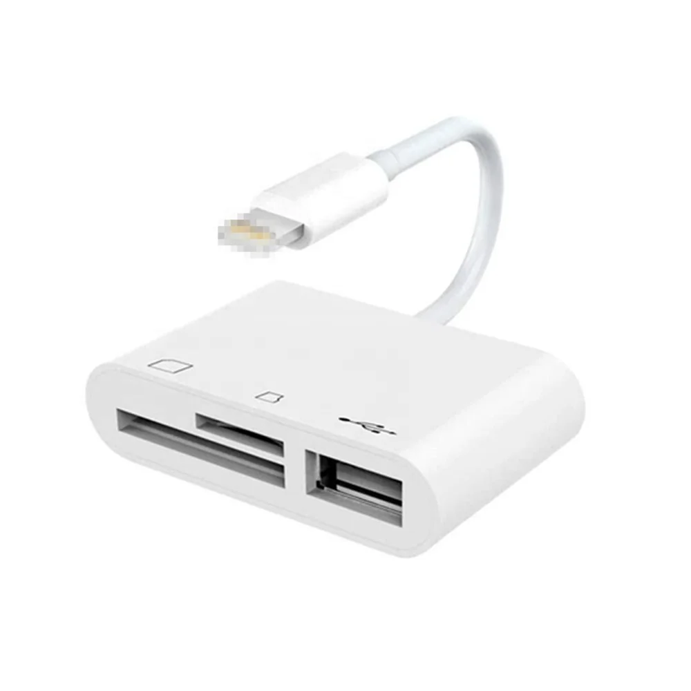 8Pin Light ning USB OTG and TF SD Card Reader for Phone and USB Camera Viewer and USB Disk and Mouse Keyboard and more