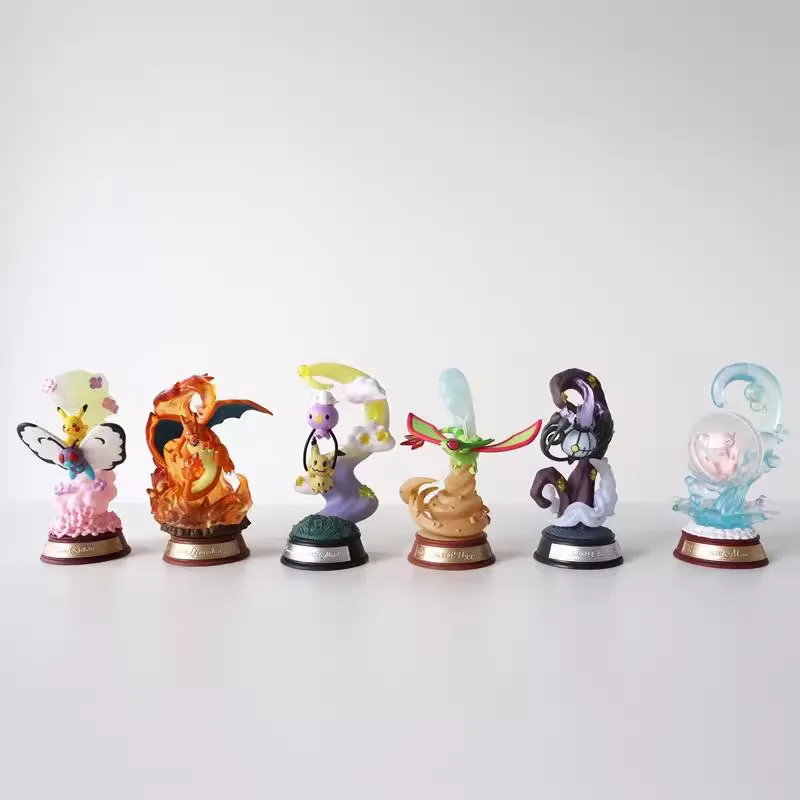 12 sets High Quality Pokemoned Anime Figures Toy Charizard Mewtwo Pokemoned Blind box Boxed egg Pokemoned Action Figure