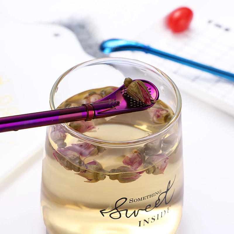 Высококачественная соломенная ложка из нержавеющей стали для напитков, бара, кофе, ложка с фильтром, чайные соломинки Bombilla