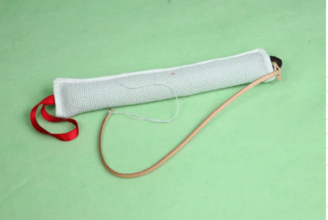 
White bite tug whip for dog training k9 dog 