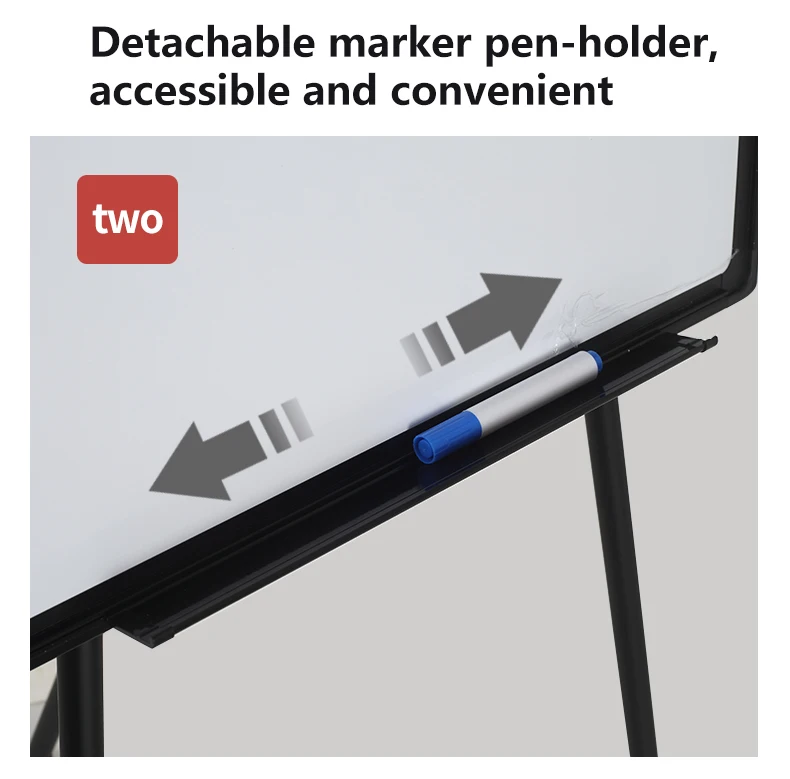 Cheapest 90x60cm home office use mobile flip chart board height adjustable writing surface white stand with tripod