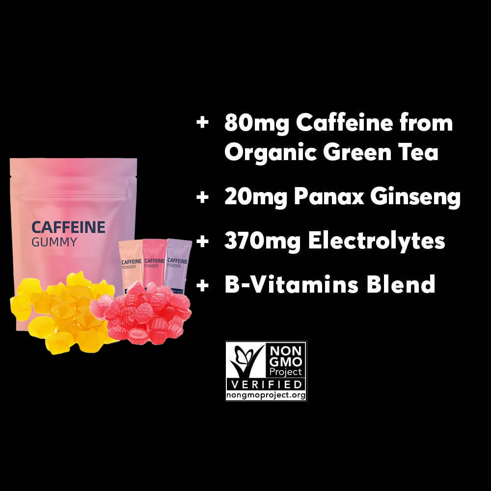 Bestselling sport energy supplement sugar free caffeine gummies pre workout caffeine gummy