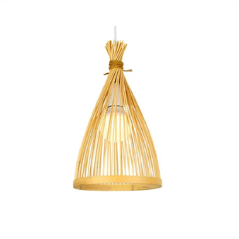 Chinese Zen Bamboo Chandelier Tea Room Bamboo Dining Room Pendant Light B&B Rustic Lantern Lighting