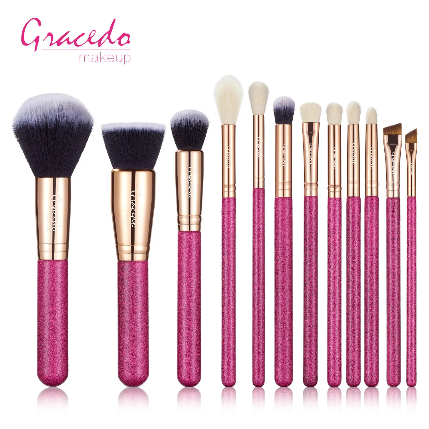 OEM Cosmetic 15/32pcs red Travel Luxury Private Label Face Soft Dense Synthetic Hair Wood Handle Cosmetic Makeup Brushes Set