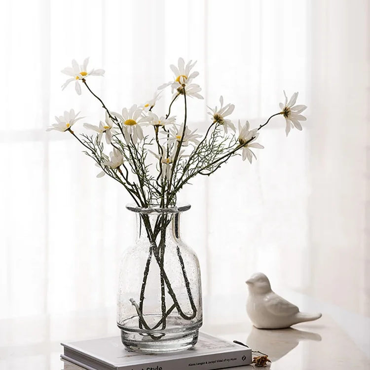 
Colourful Glass Transparent Vase Aquaculture Bottle Flower Glass Floor Vase Decoration 