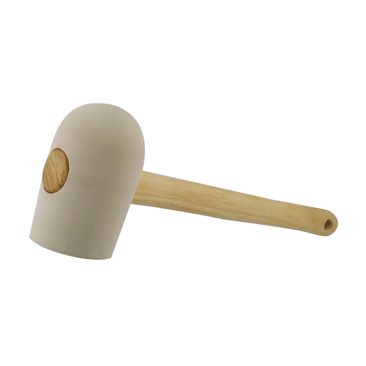 Черный неэластичный резиновый молоток для плитки с круглой головкой ручка из твердой древесины во французском