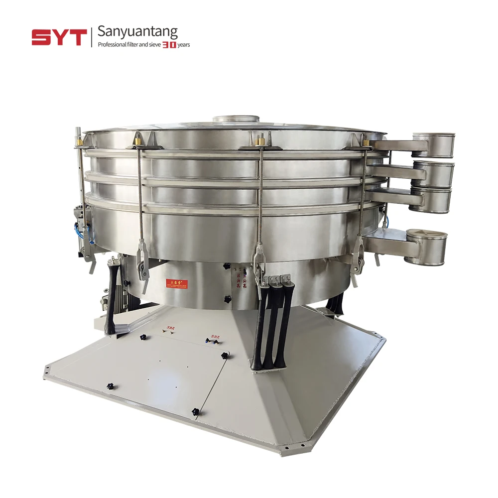 Henan factory Graphite powder sieving double decks tumbler vibrating screen for Particles