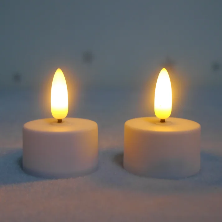 New  3D bullet flame wax  LED tealight