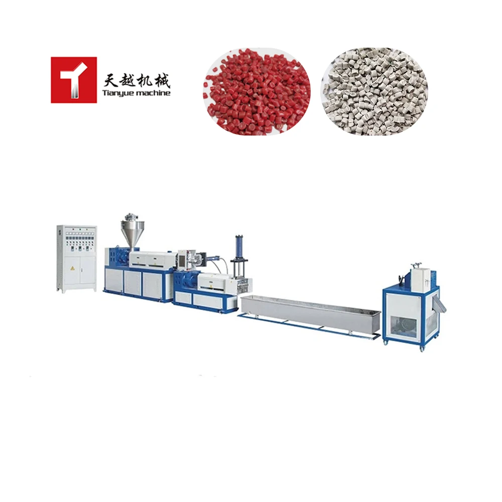 TIANYUE China High Yield ABS Pvc Ldpe Hdpe PP Air Cooling Pet Pelletizer Mini Granules Plastic Recycling And Granulating Machine