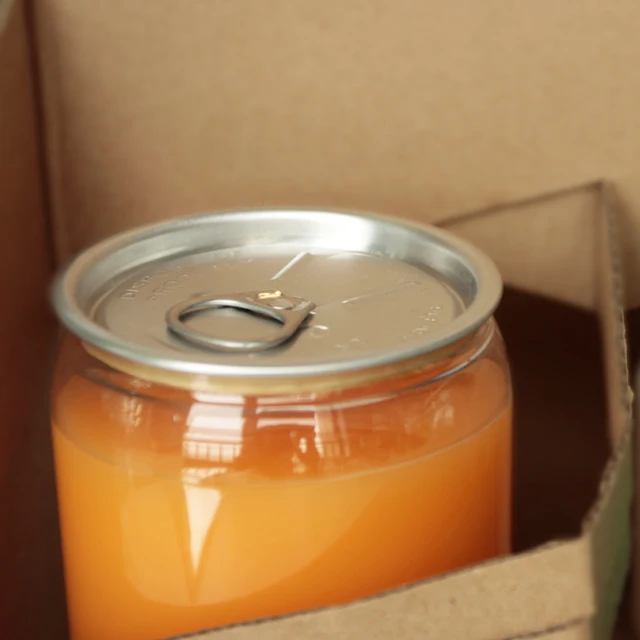 Sealed Clear Plastic PET Jar Food Storage Container With Aluminum Easy Open Lid