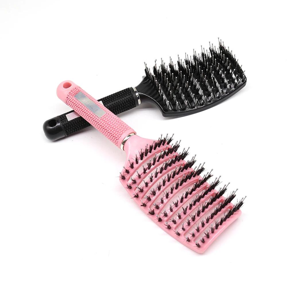 Boar Bristle Hair Brush,Curved Vented professional Detangling Hair Brush for Long,Thick,thin Curly & Tangled Hair Vent Brush