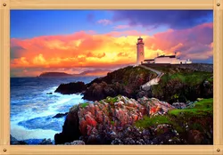 Wholesale high quality sea bridge DIY 5d sailing boat sundial full diamond embroidery diamond painting