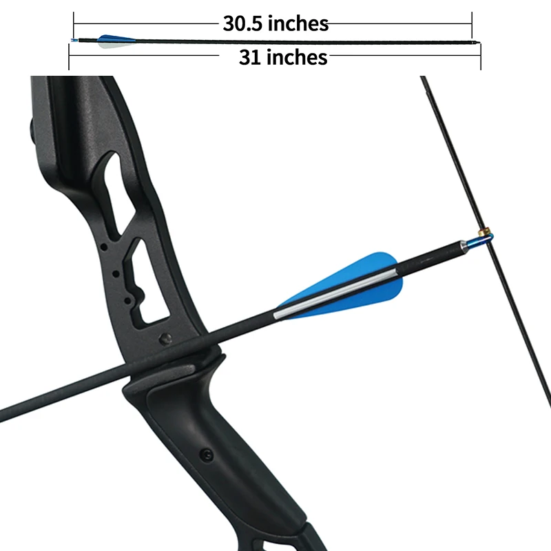 Alibow Archery Hunting Carbon Arrows 31 inches OD 8 mm Carbon Arrows for Outdoor Shooting Practice