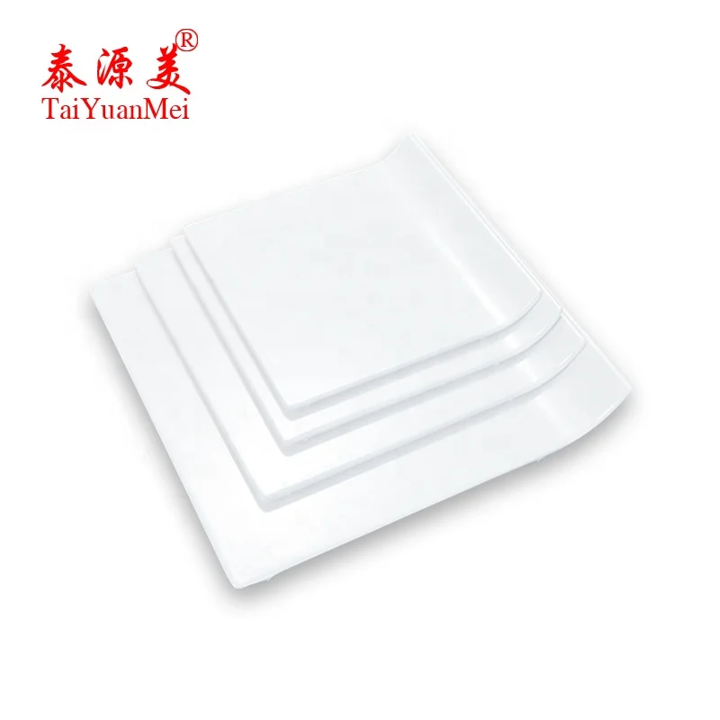 Недорогая меламиновая тарелка многоразовая десертная Милая Квадратная тарелка оптовые заводские цены одноразовая меламиновая тарелка