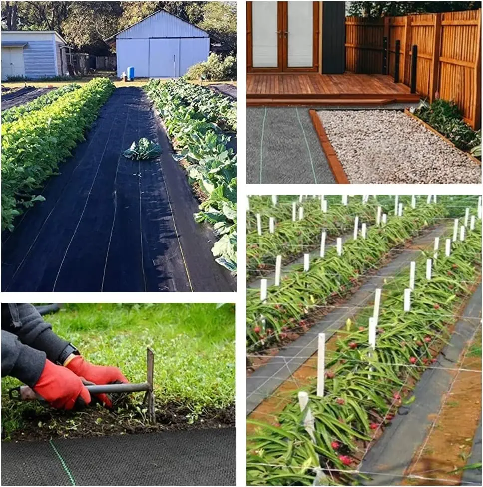 Agricultural Weed Barrier Mat Landscape Fabric Garden Fabric Ground Cover Weed Control Mat Outdoor Weed Mat Garden Lawn Fabric