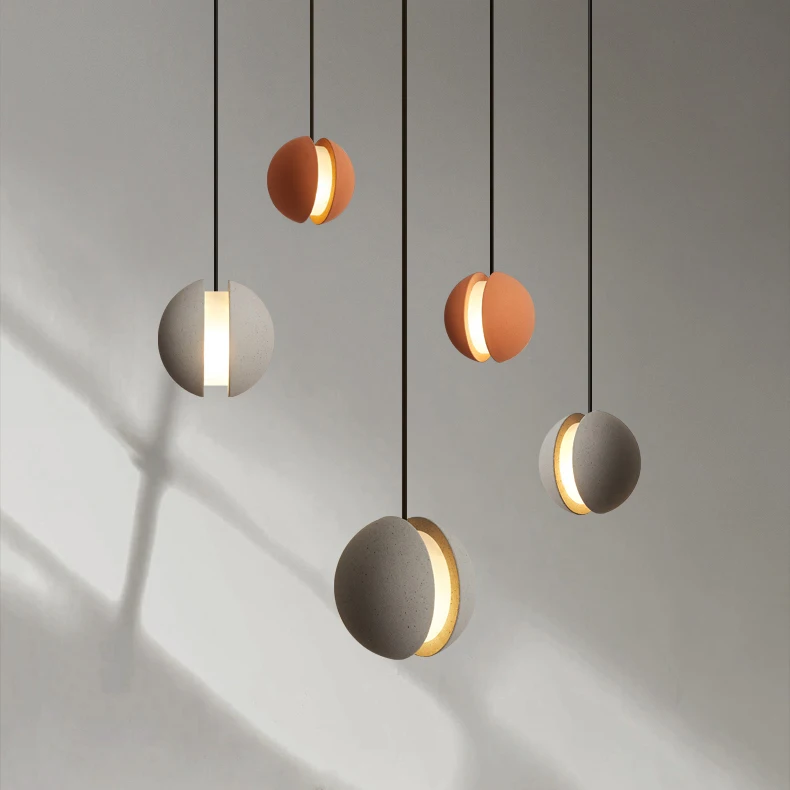 Wholesale concrete cement hanging lamps Restaurant decorated LED cement chandelier light pendant lamp