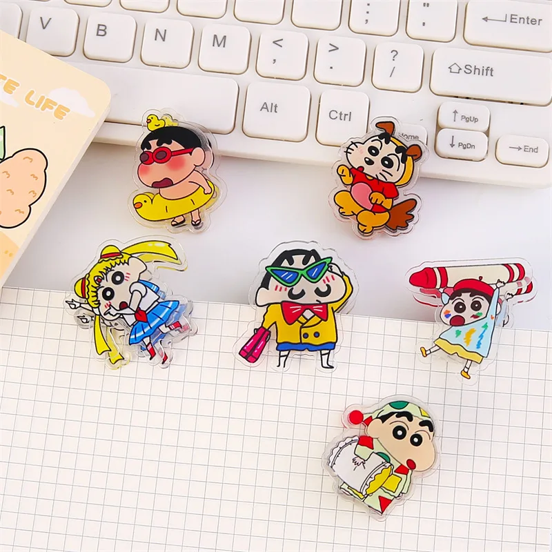 Acrylic PP clip popular custom double sides different designs logo holographic anime cute paper clip acrylic PP paper clips