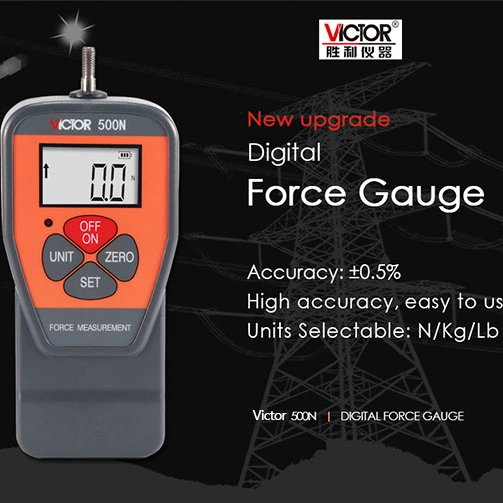 VICTOR 10N/50N/100N/200N/300N/500N Digital Pull Push Force Gauge Force Testing Force Gauge
