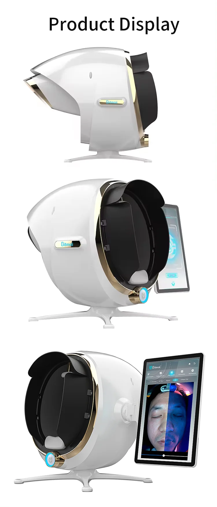 2024 Portable Skin Analyzer Face Scanner AI Face Tester Machine 3D Visia Skin Analysis Machine