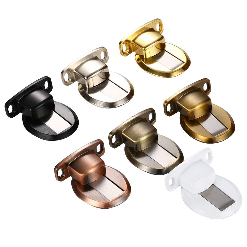 3M Adhesive No Drilling Floor Mount Magnetic Door Stopper - Invisible Magnetic Door Stops Wall Prop Hold Open Door Stop