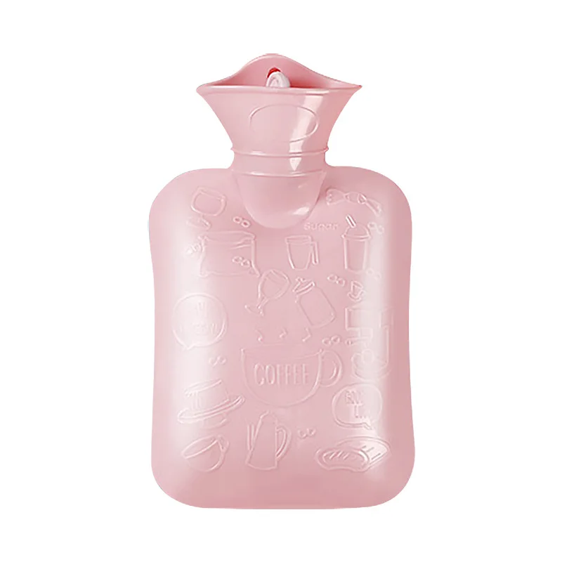 Lesheros Factory Wholesale Custom 500ml 1L 1.5L Reusable Hot Water Bottle Rubber PVC Hot Water Bag