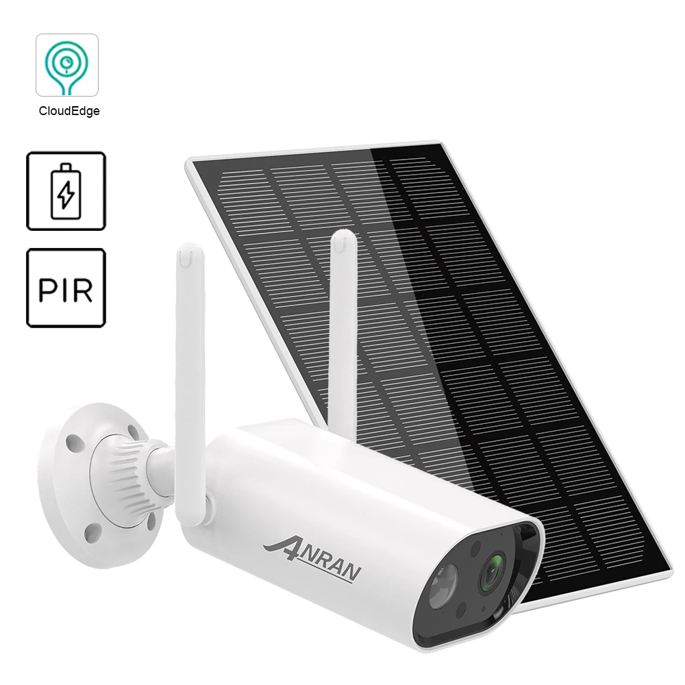 CloudEdge 2MP outdoor solar ip battery Cameras PIR Motion Detection Rechargeable battery powered cam with solar panel