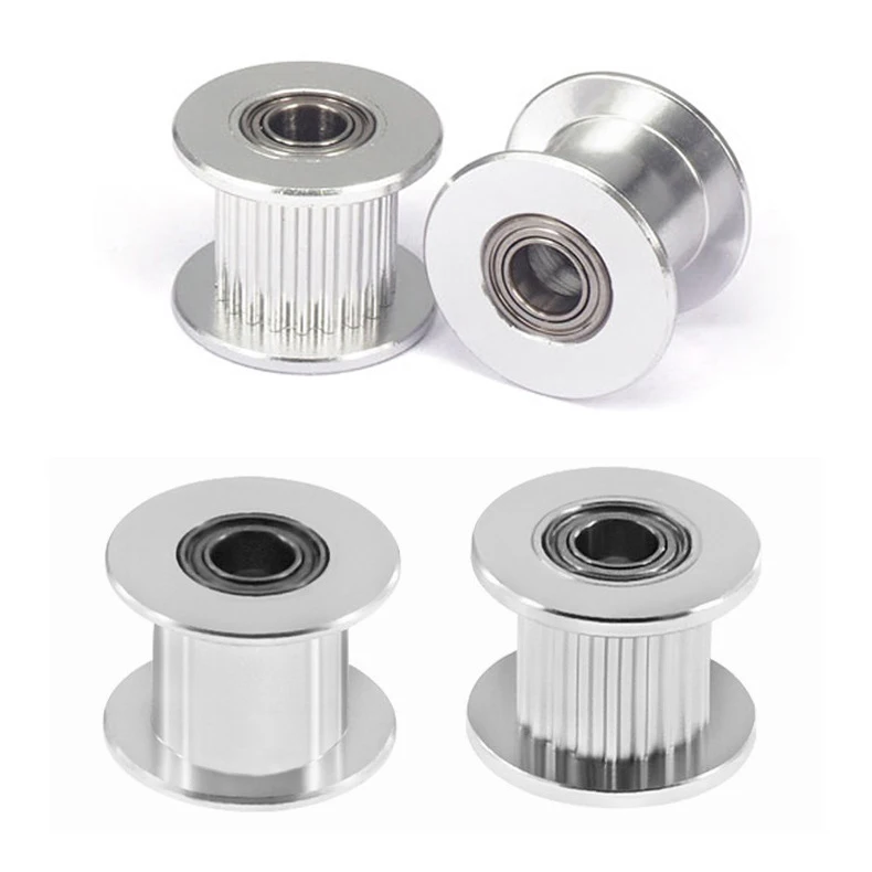 Зубчатый шкив с 20 зубьями и 3 мм отверстием, зубчатый шкив с подшипником 2GT, синхронный шкив типа H GT2 из алюминиевого сплава для ремня шириной 6 мм, 3d-печать