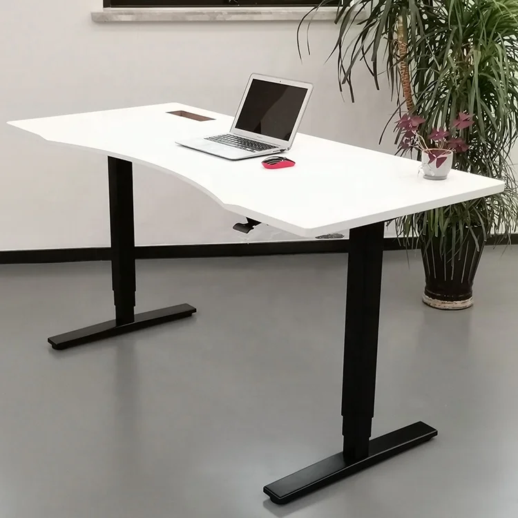 
Height adjustable gas spring double leg pneumatic desk 