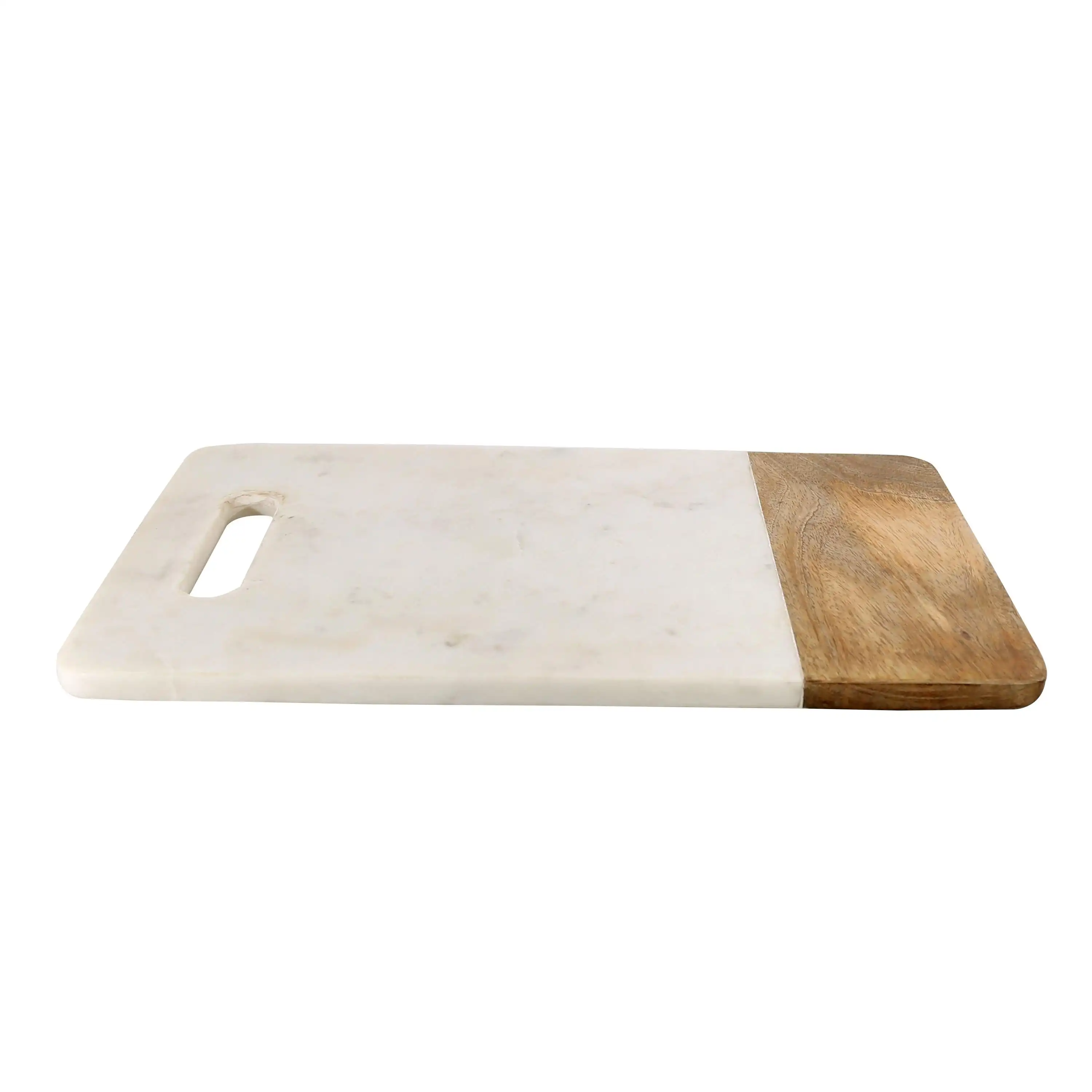 Round marble acacia wooden serving cheese cutting chopping board with handle home decor modern kitchen accessories