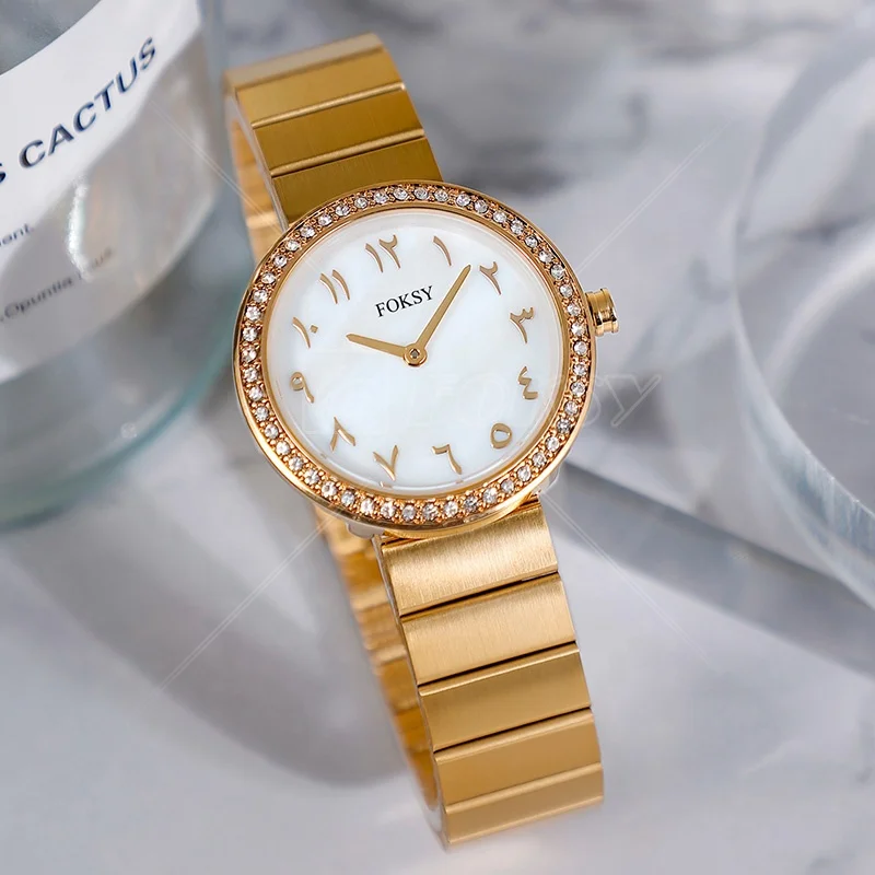 Original Stainless Steel Casual Plain Water Proof Wrist Luxury Female Mechanical Gold Plated Ladies Women Watch for Girl
