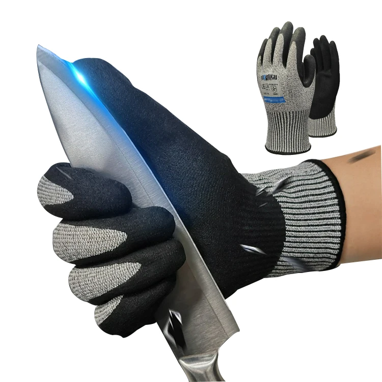 SAFETY Gloves CE EN388 level 5 HPPE cut proof safety garden gloves & protective gear anti cut resistant gloves