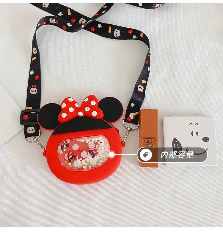 Fashion mini cartoon character Minnie handbag for kids girl cute square luxury crossbody shoulder coin purse bag party gift