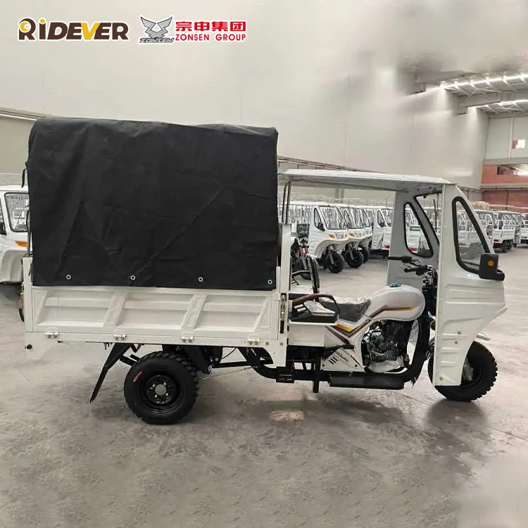 Пассажир Zongshen Hongyun CQ1 бензин Южная Америка 200cc перевозка грузовой трехколесный велосипед водяной крутой моторизованный