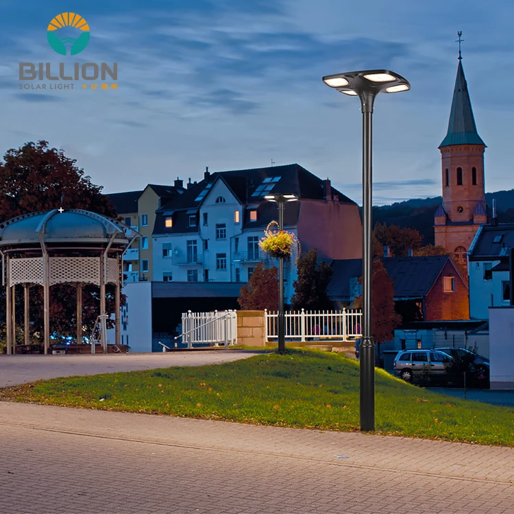 Decorative Outdoor Light Control High Pole Street Lamp IP65 Waterproof Landscape Smart Solar LED Garden Light For Garden