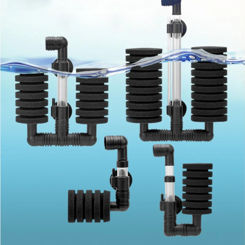 Ultra Quite Aquarium Air Pump Single Head Bio Sponge Fish Tank Aquarium Biochemical Sponge Foam  Filter