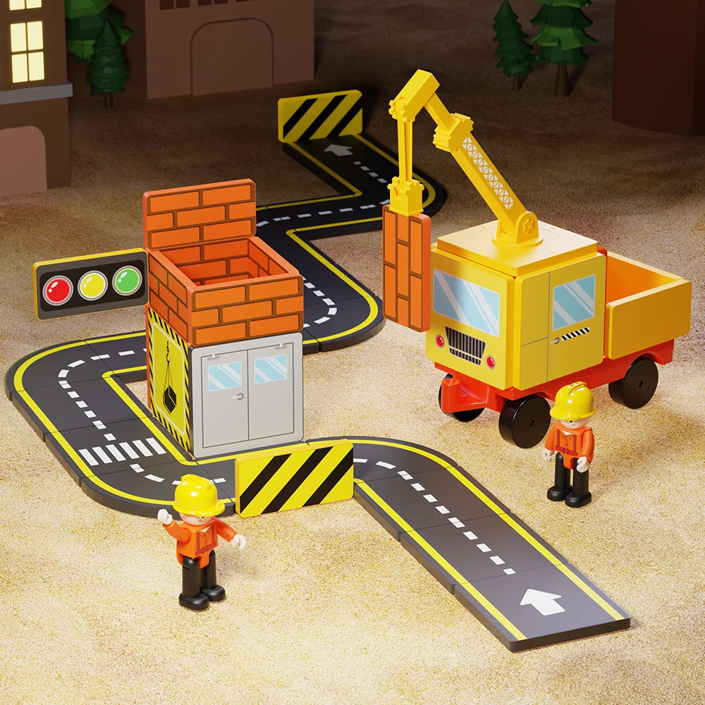 OEM ODM STEM Learning Magnetic Tiles  3D Magnetic Plastic Buildings Blocks Preschool Educational Construction Magnet Toys Gift