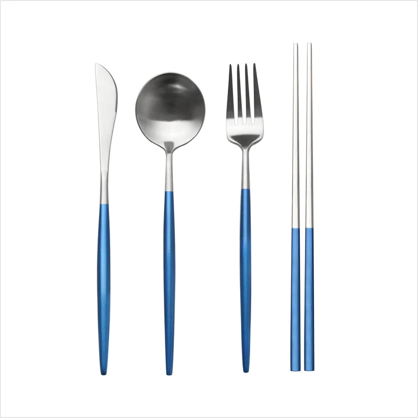 
high grade gold plated dinnerware spoon fork and knife set, stainless steel cutlery set wholesale 