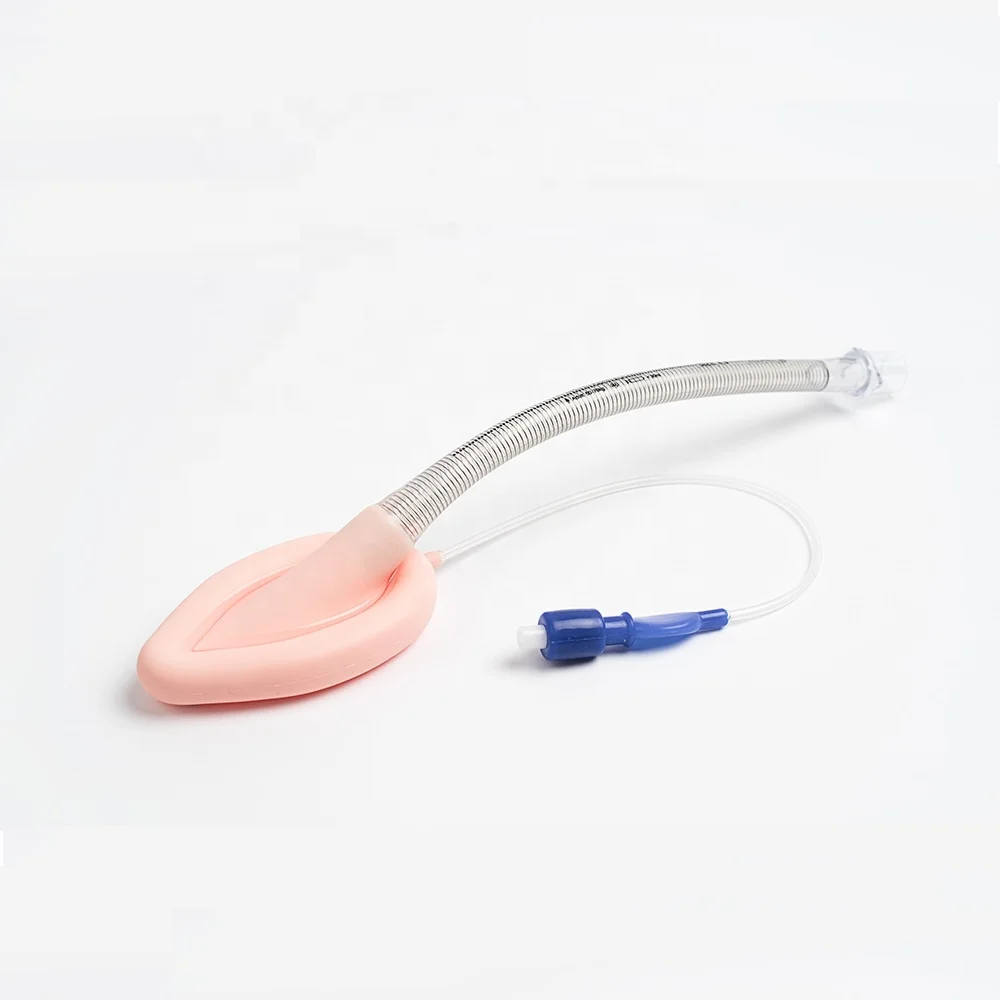 2022 China Low Price Medical Reinforced Flexible Disposable PVC & Silicone Curved Soft Cushion Anesthesia Laryngeal Mask Airway