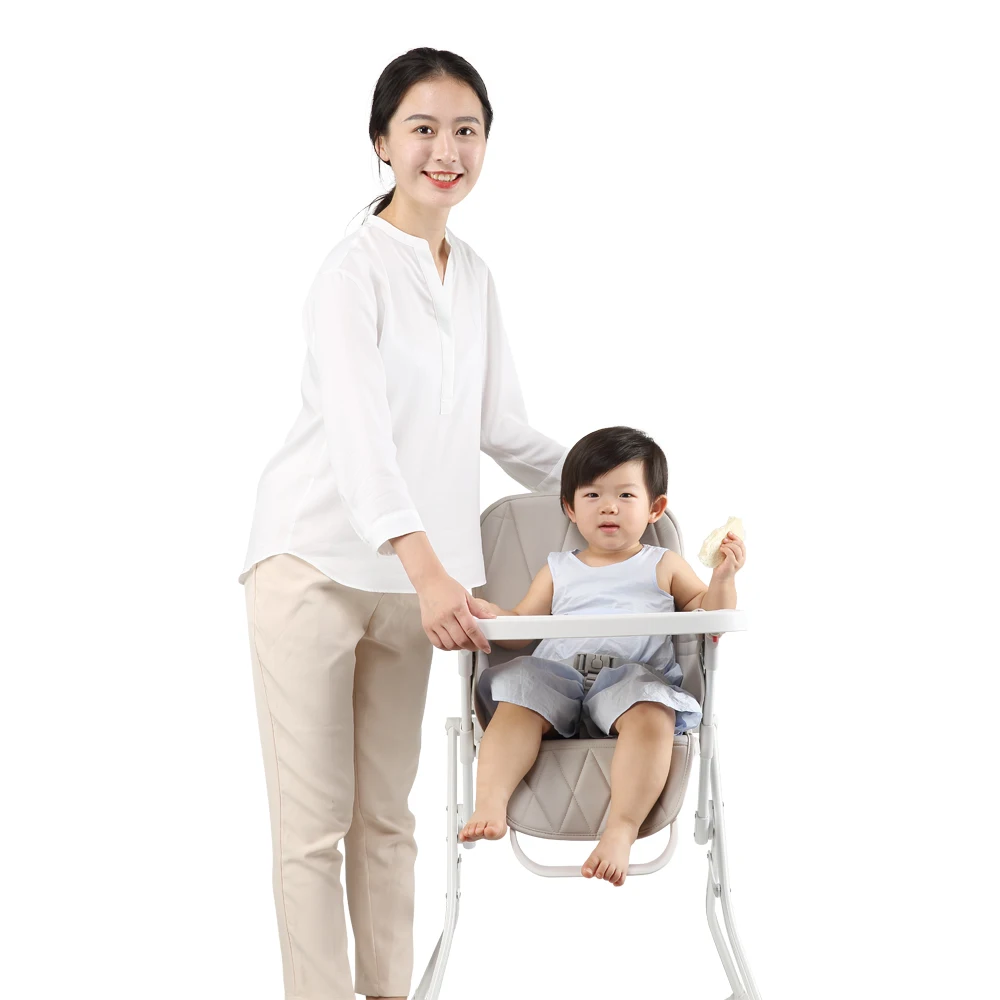 EN14988 Certification hot selling simple model folding plastic baby high feeding chair