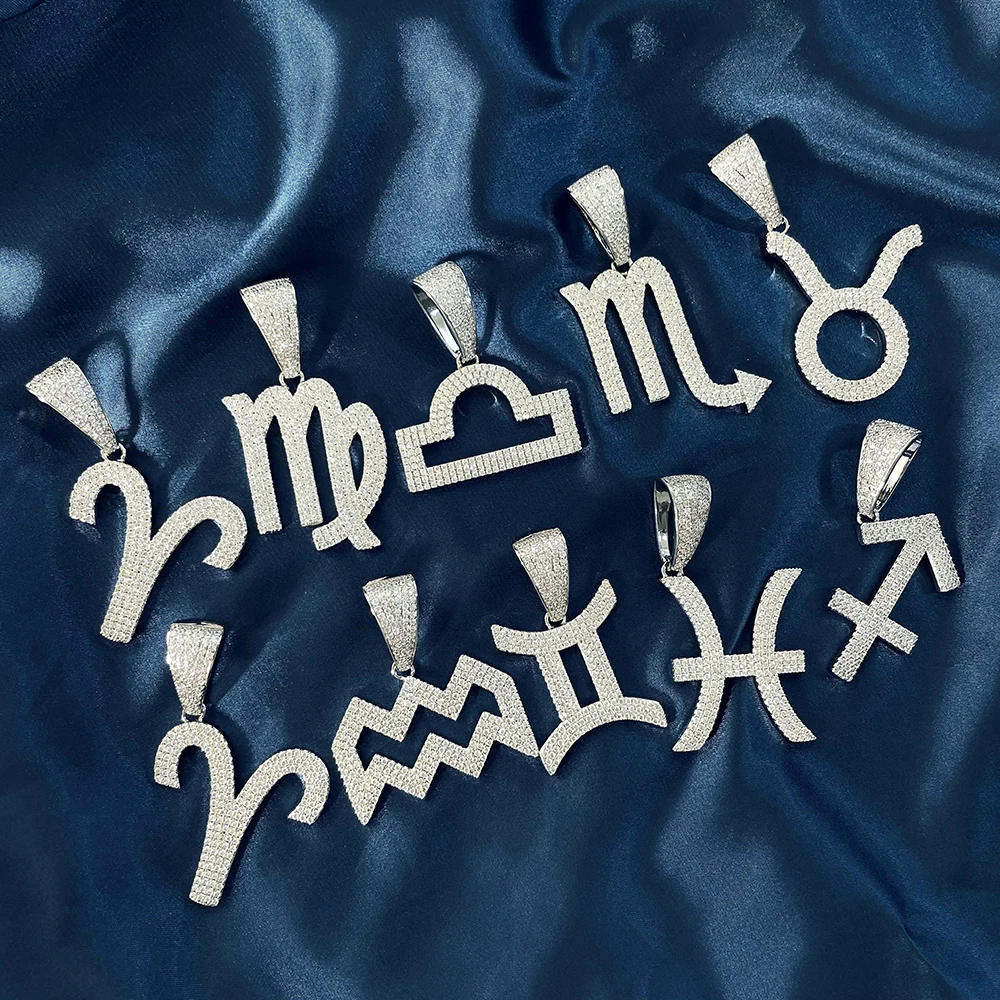 Ожерелье с подвеской в виде серебряного знака зодиака