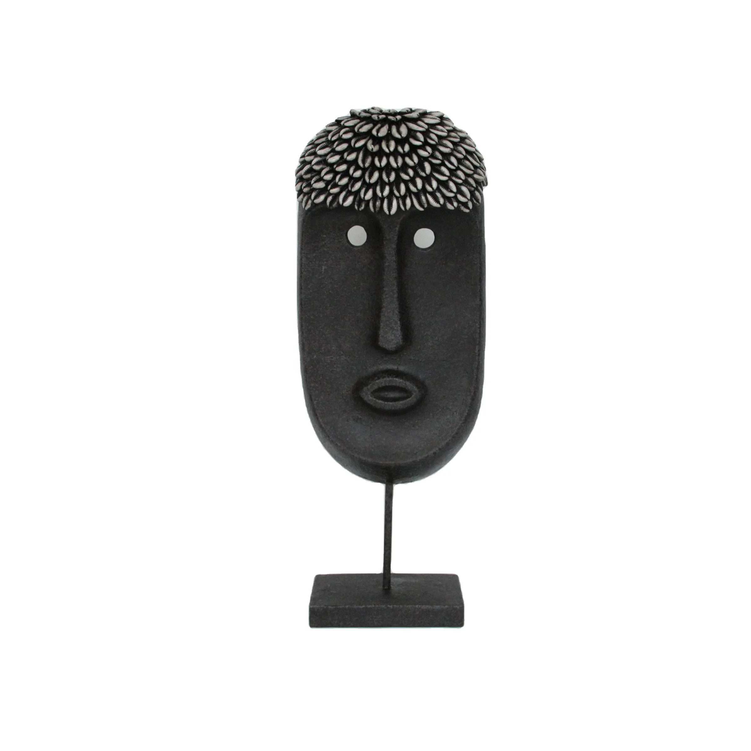 Factory Direct Resin Craft Gift Desktop Tribal Abstract Figure Funny Face Mask Statue Office Decoration