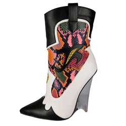 Best selling  clear wedge womens high heel ankle chunkyboots