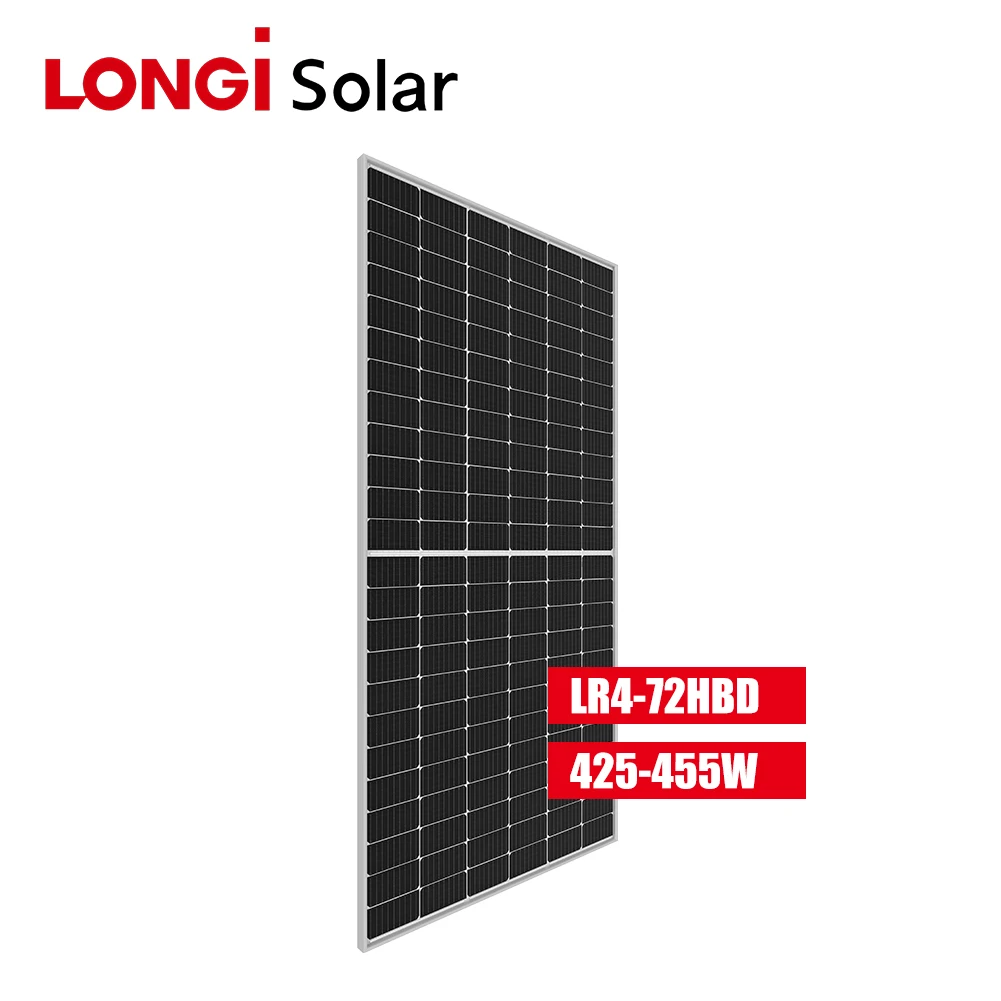 GTJ-3 LONGI LR4-72HBD солнечная панель Longi 445w Tier 1 455 Вт полуэлементный PV модуль для продажи 425w 430w 440w 450w MONO 144