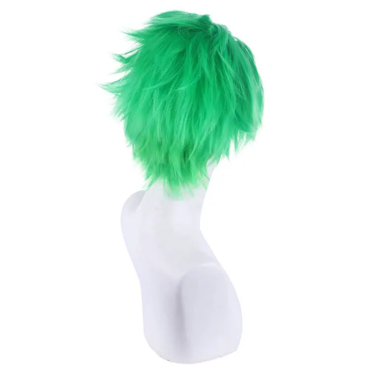 Ainizi wholesale 30cm green synthetic hair character of Roronoa Zoro cosplay party wig from ONE PIECE