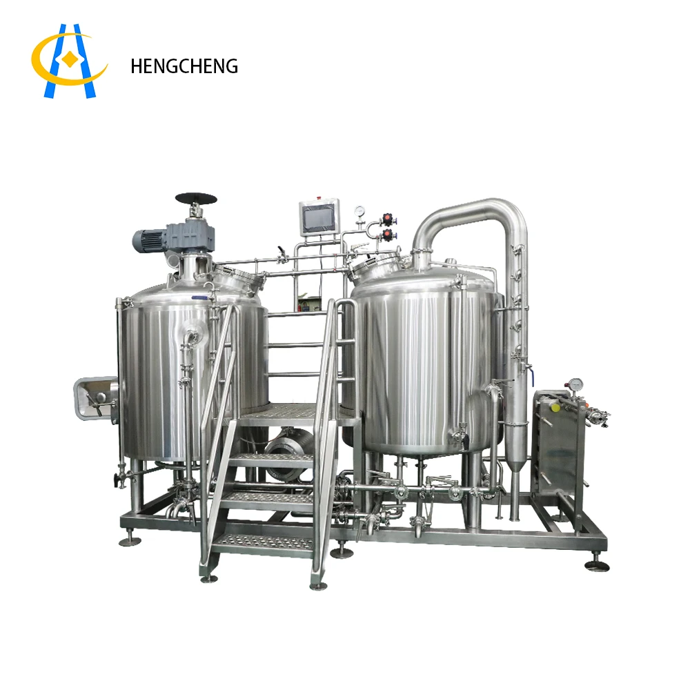 Shanghai HENGCHENG 10 bbl 20bbl 50 bbl Fully automatic stainless steel beer brewing system  with Touch screen