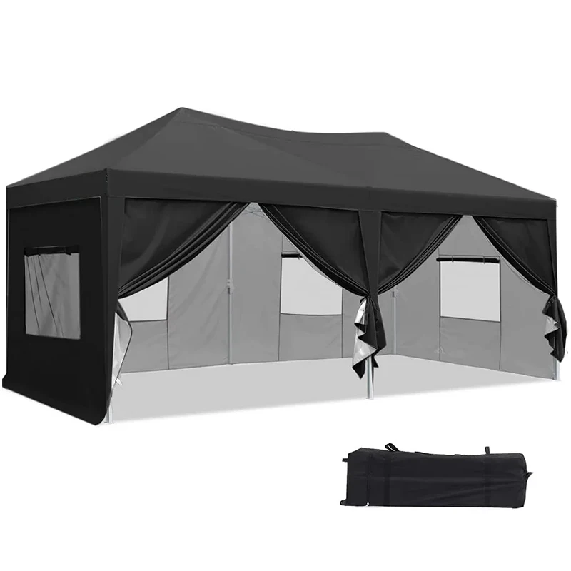 Glamping aluminium exhibition tents 10x20 canopy pop up tent heavy duty canopy tent with 3 side wall