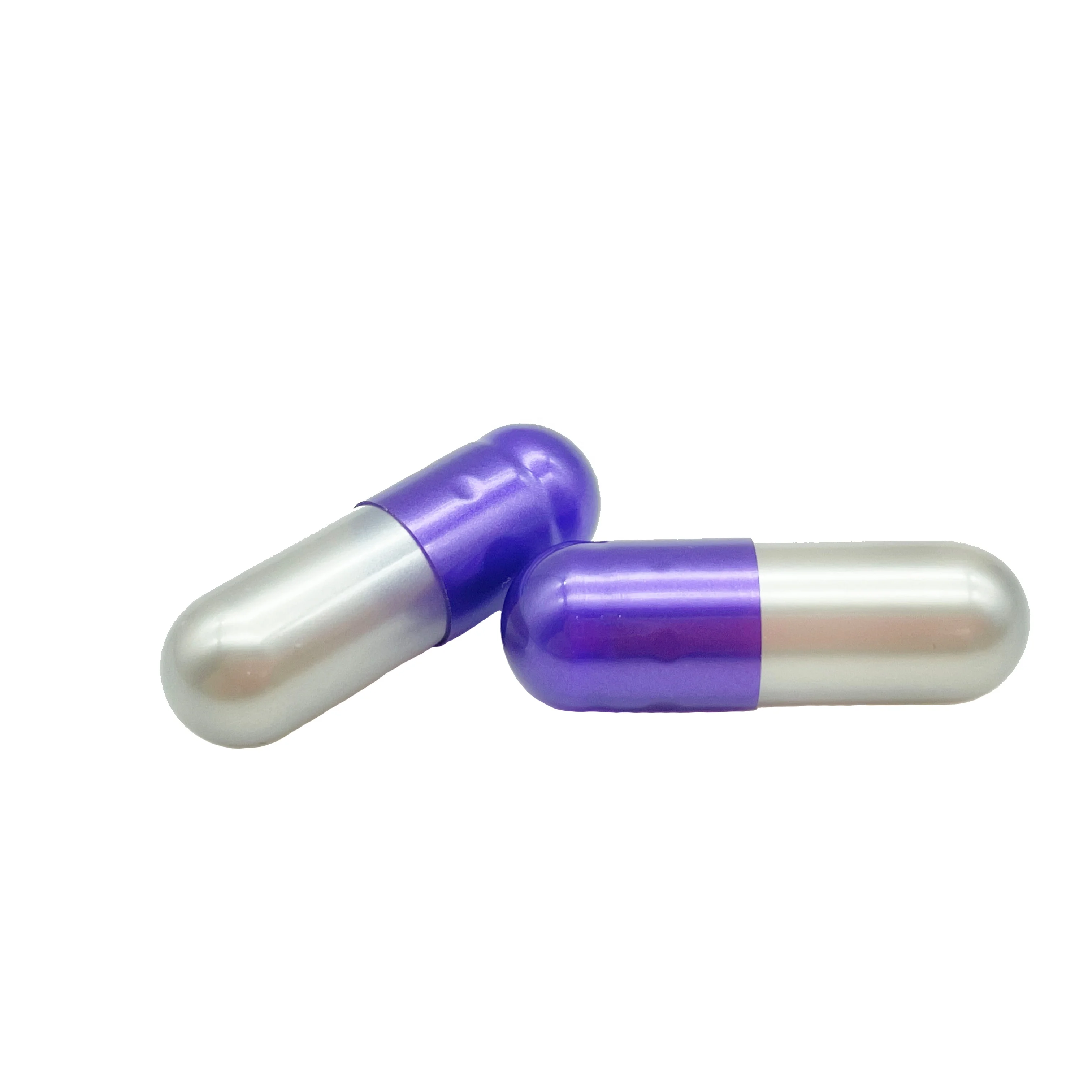 Wholesale Hollow Capsules Purple Silver Empty Capsule 00# To 5# Size Empty Hard Gelatin Capsules