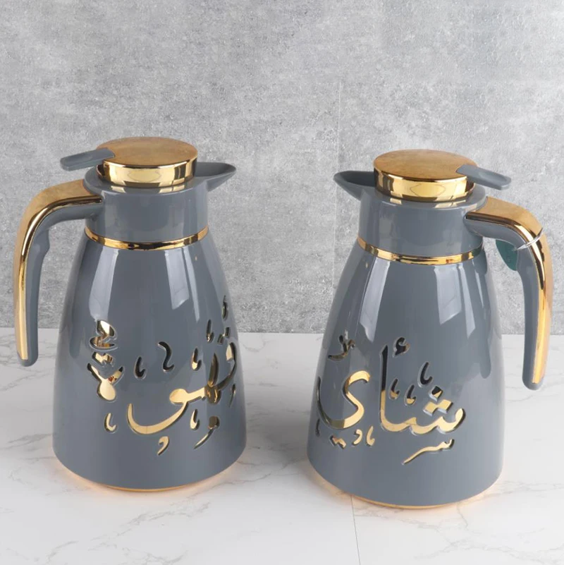 1000ml luxury Arabic Thermo Flask Durable Inner Glass Insulated Tea Coffee thermos