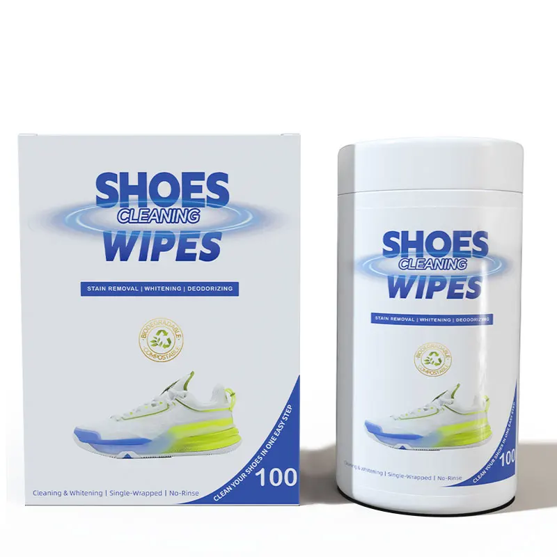 Quick Wipes 30 pcs Sneaker Wipes Portable Individual Pack Shoe Wipes for Adult in Paper Box
