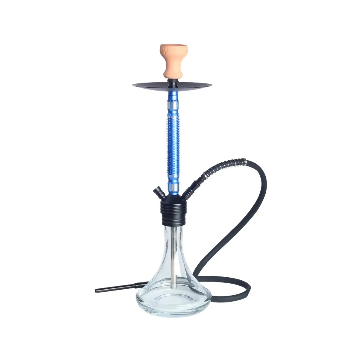 New Design Hot Sale Wholesale Cheap Aluminum Hookah Shisha Glass Hookah Chicha  Shisha with Silicon Hose